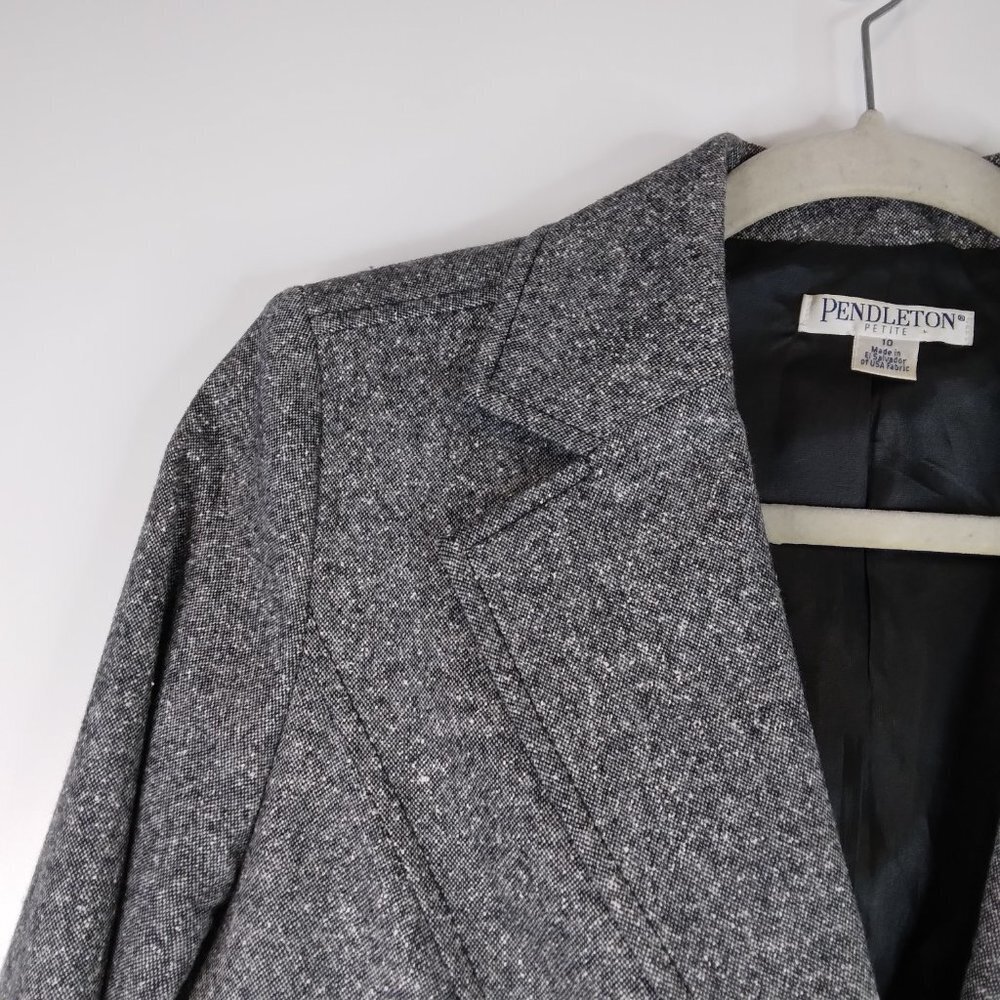 Pendleton Petite Notch Collar Two Button Wool Jac… - image 5